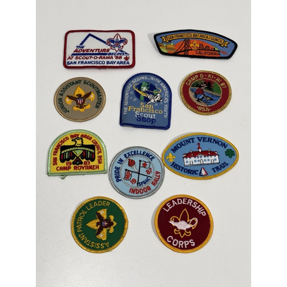 Vintage Boy Scouts of America Patches Badges Lot of 10 Bay Area‎ California 4
